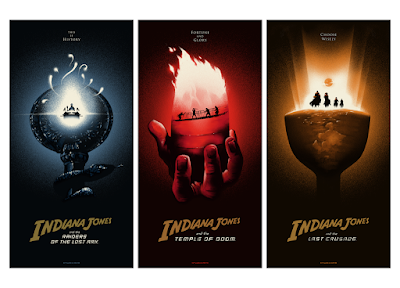 Indiana Jones Original Trilogy Screen Prints by Lyndon Willoughby x Bottleneck Gallery