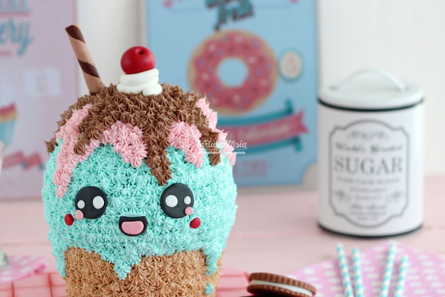 Cómo hacer una tarta Kawaii Helado
