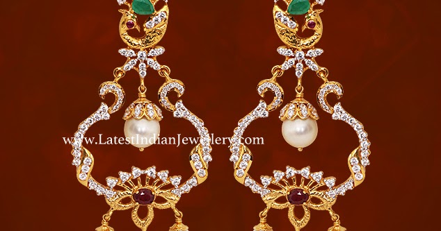 Buy Fabulous Loops Design Pink Stone Gold Earrings |GRT Jewellers