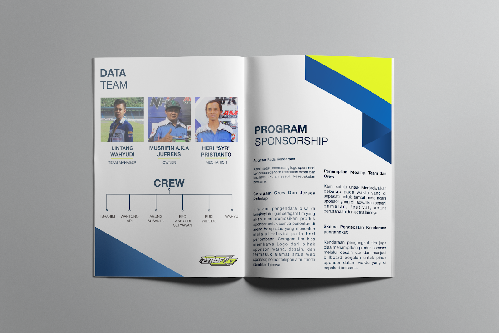 Design Proposal Sponsorship Tim Balap Nasional Zyrof47