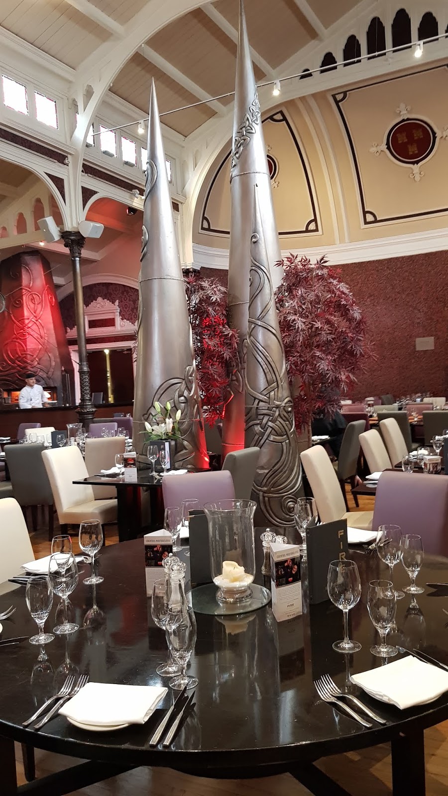 The interior of Fire, a restaurant in Dublin city centre