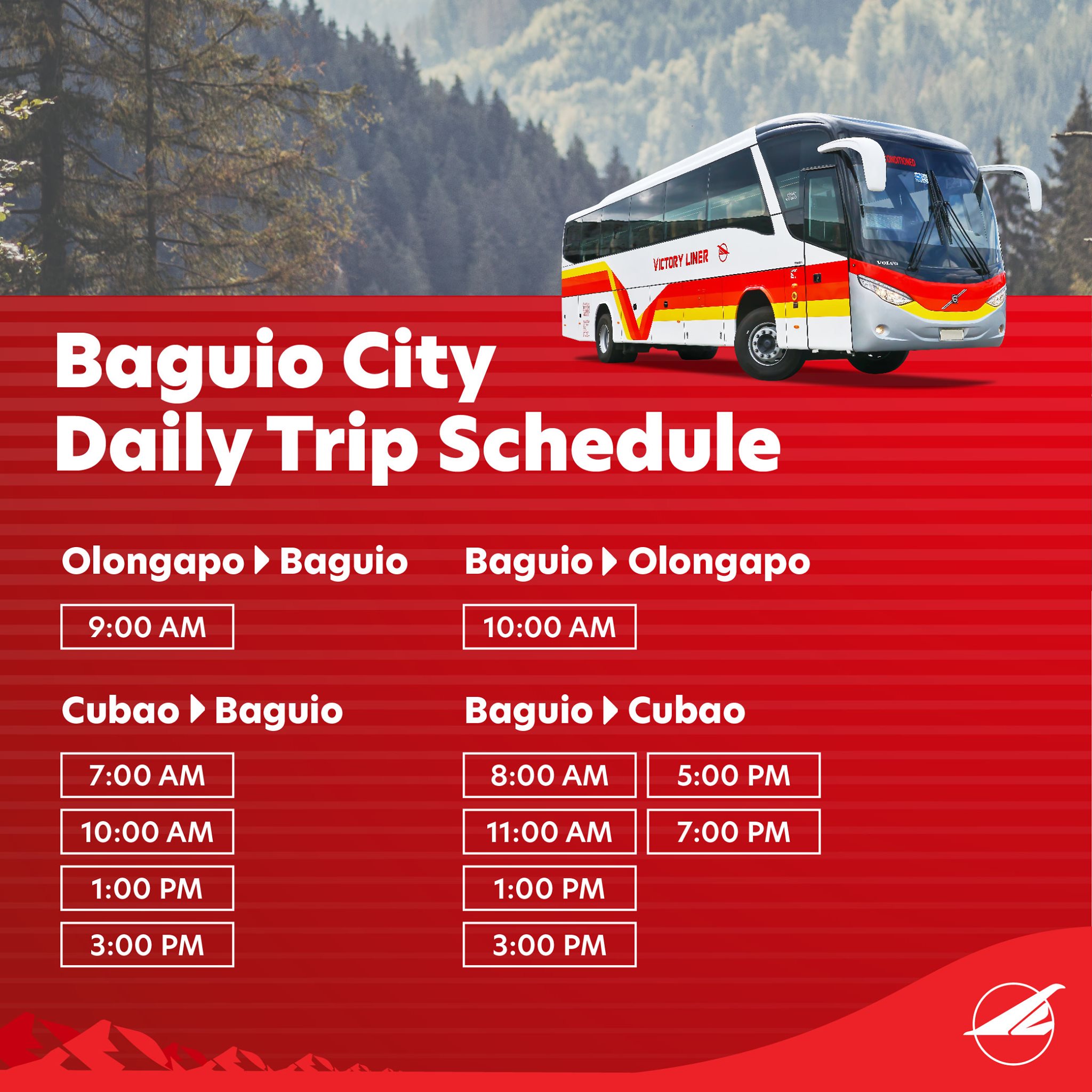 travel time from baguio to cubao