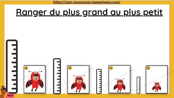 Ranger Du Plus Petit Au Plus Grand Maternelle www.mes-ressources-numeriques.com