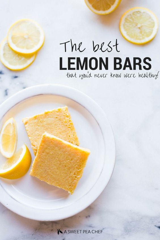 Healthy Lemon Bars (with No Refined Sugar!) How to Cakes Recipes