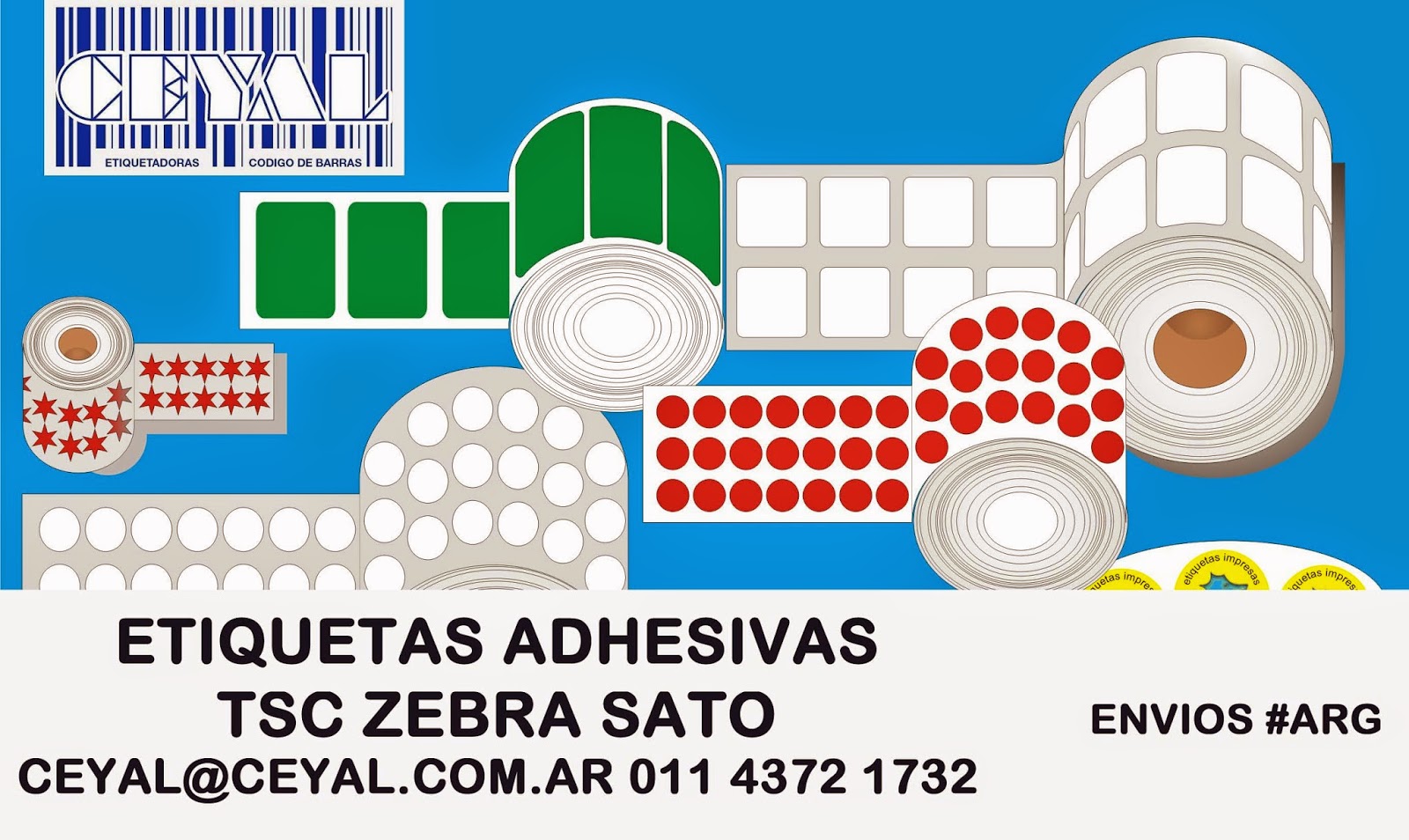 Rollos Etiquetas Impresoras Zebra Sato Datamax Intermec palermo
