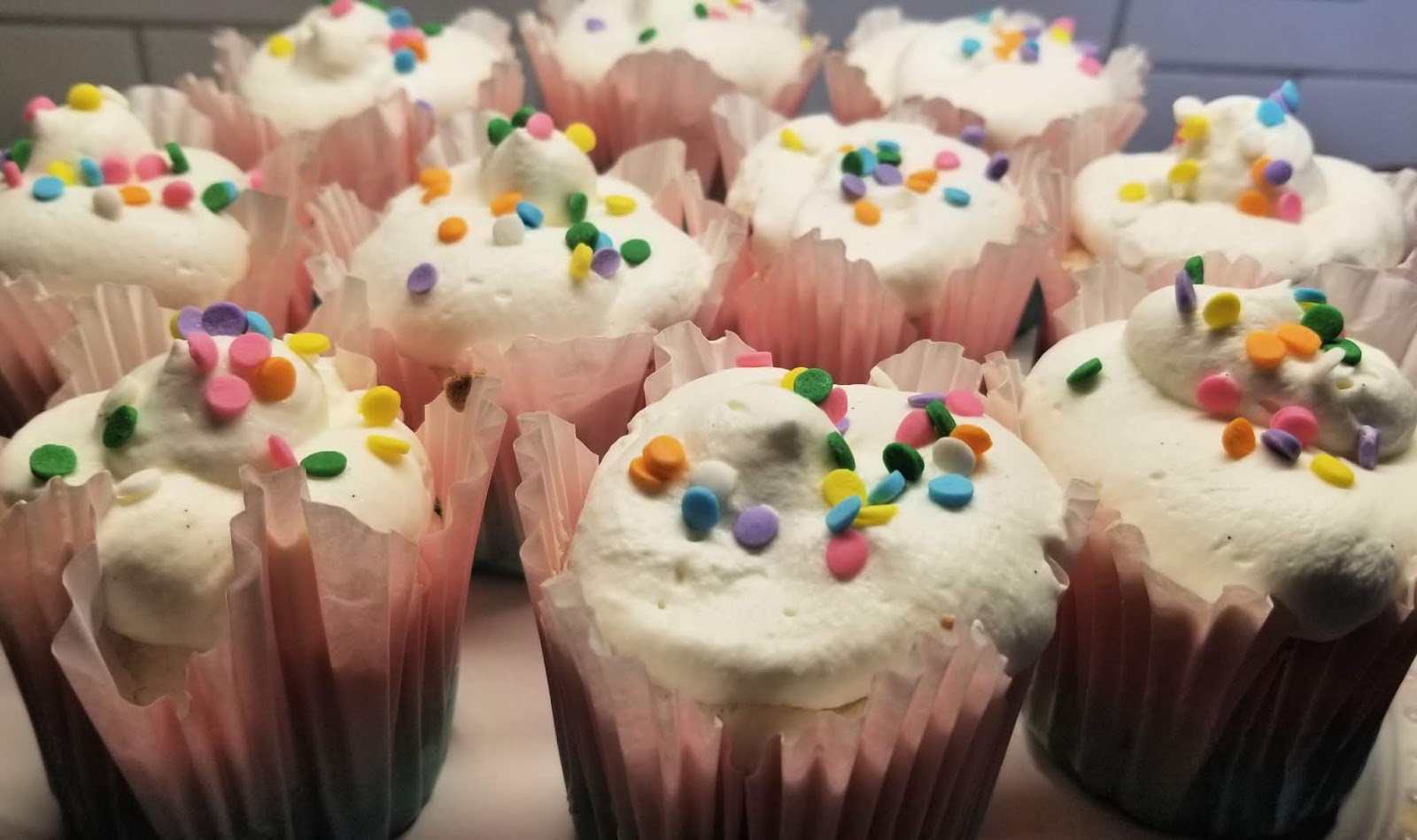 Funfetti Angel Food Birthday Cupcakes