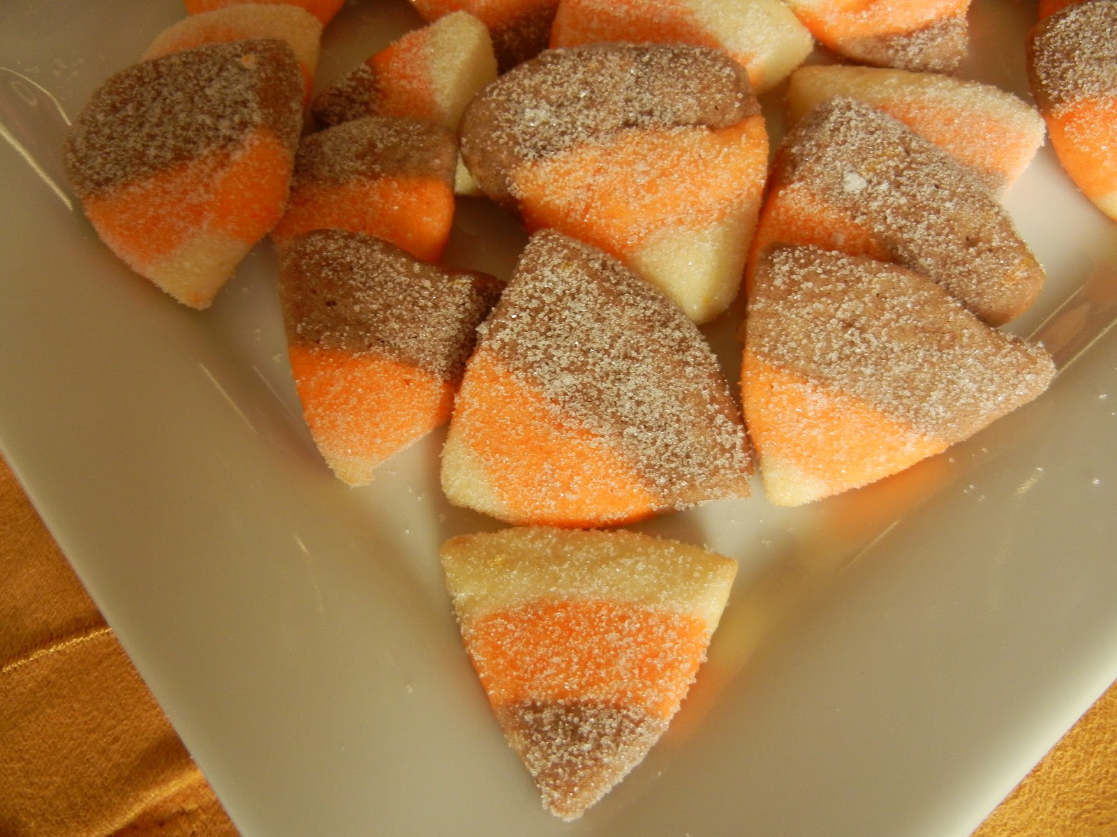 From My Southwest Kitchen Sparkling Indian Corn Cookies aka Candy Corn