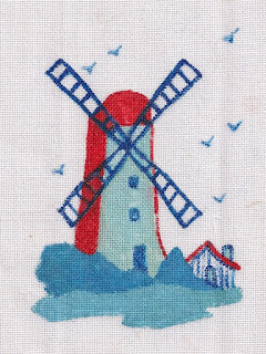 Windmill embroidery design