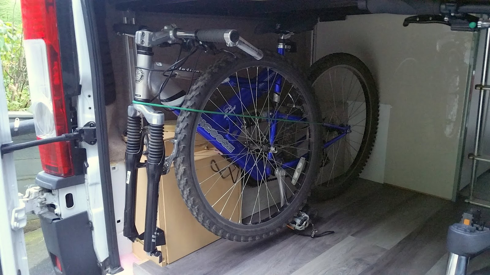 Ultimate Promaster Conversion Garage bikes and storage