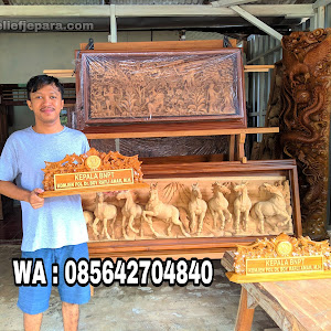 Papan Nama Ukir Kayu Jati Jepara