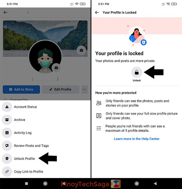 How to Lock Facebook Profile (Tutorial for Philippines) PinoyTechSaga