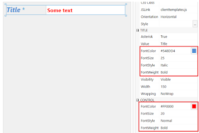 Customize font style of SharePoint form fields