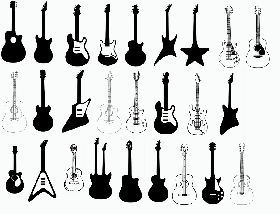 Free 124 Silhouette Bass Guitar Svg SVG PNG EPS DXF File