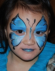 halloween fun pink butterfly face makeup designs lipgloss diamonds paint painting easy butterflies simple