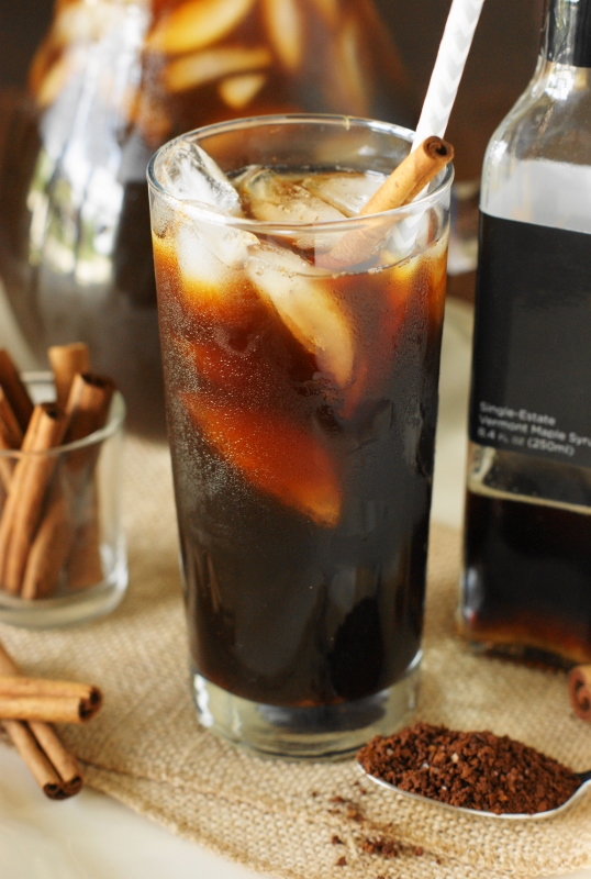 Maple Iced Coffee Made Easy {By the Glass or By the Pitcher} The
