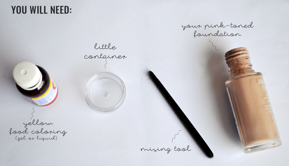 Make Your Foundation YELLOW Toned DIY Clumsy Agenda