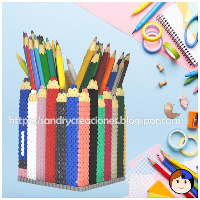 Portalápices en Hama Beads Midi