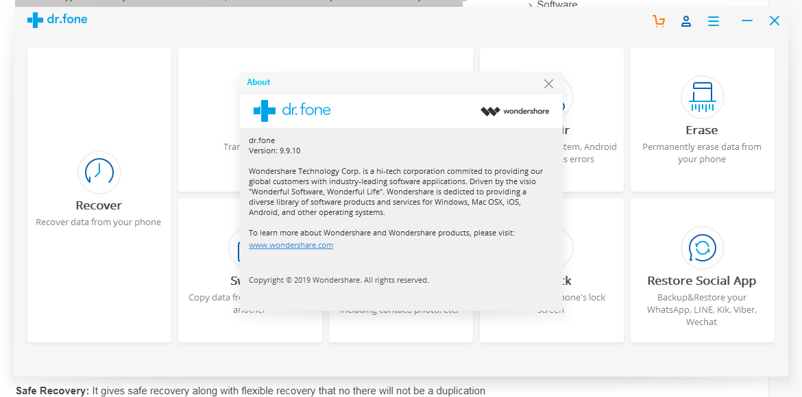 Wondershare Dr.Fone toolkit for iOS and Android 9.9.10 ...