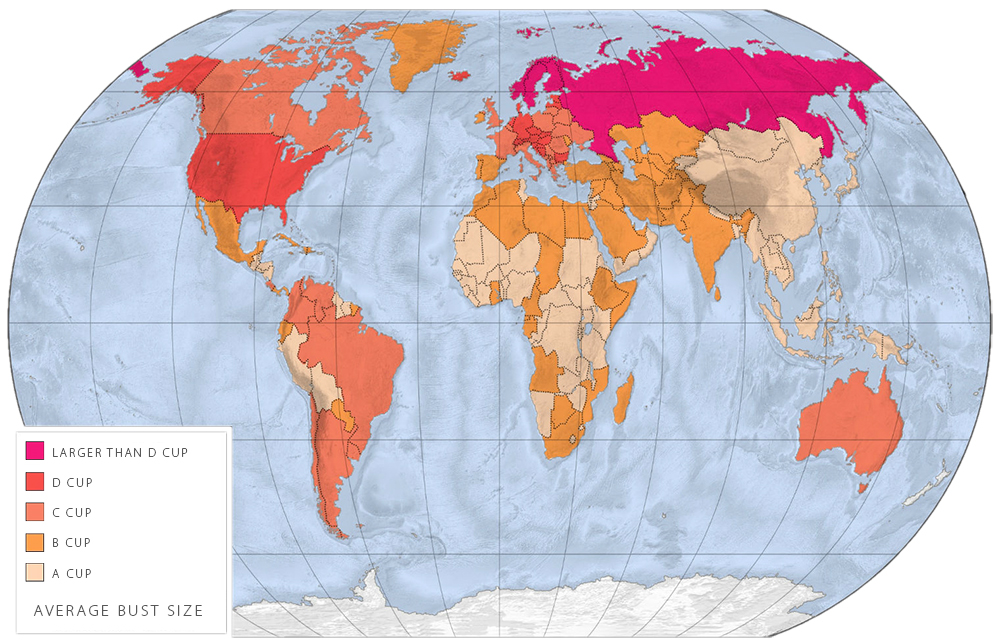 Карта мира размер груди