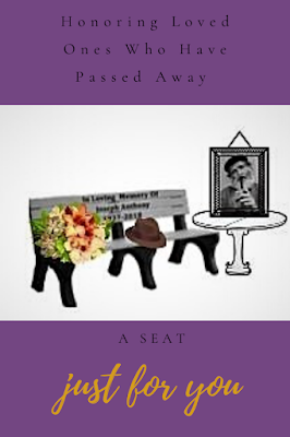 Creative Ways to Honor Your Loved Ones Instead, why not set up a bench as we have - bench with name and birthday and date person passed away - wedding planning services offered - wedding ideas blog by K'Mich Weddings in Philadelphia PA