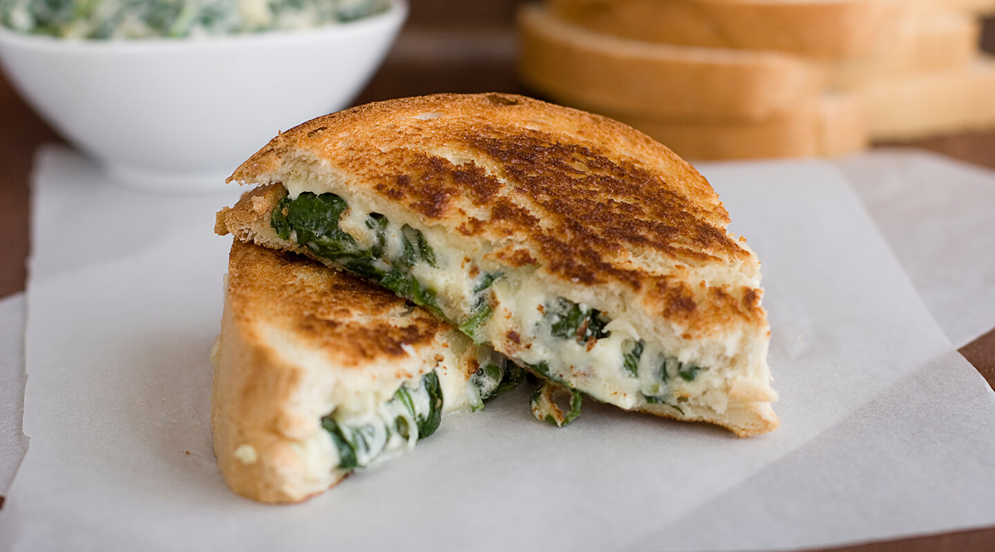 Ever Ready Grilled Cheese with Ham, Apples and Spinach