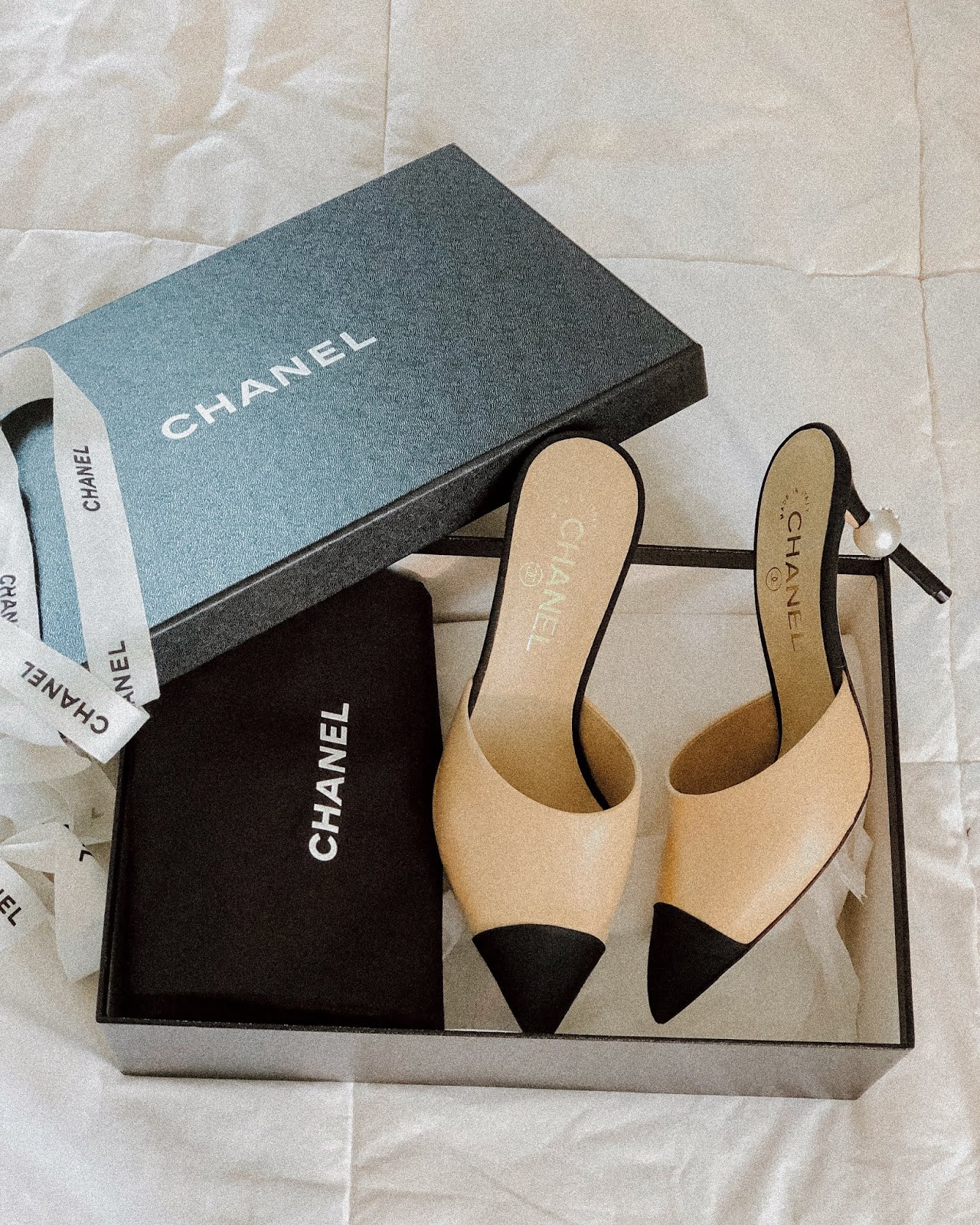 CHANEL, Shoes, Silver Chanel Mules