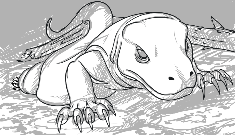 Animal in Perspective - Komodo Dragon.