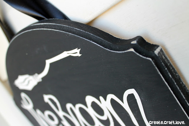 handmade halloween entry sign