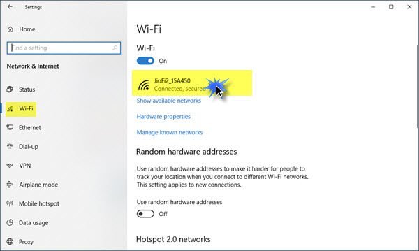 Windows10で従量制接続を設定する