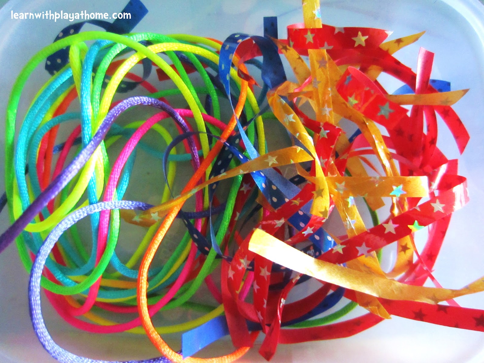 Learn with Play at Home: Sticky Easel: Ribbons and String