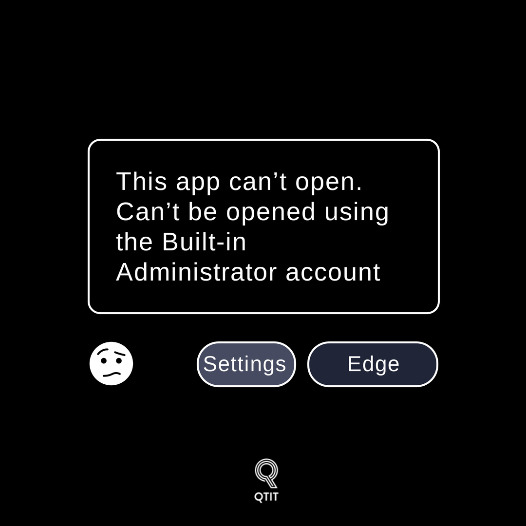 Easy fix error: “This app can’t open. Can’t be opened using the Built