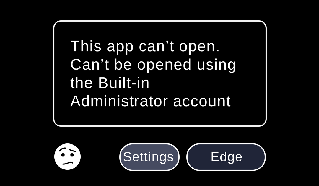 Easy fix error: “This app can’t open. Can’t be opened using the Built