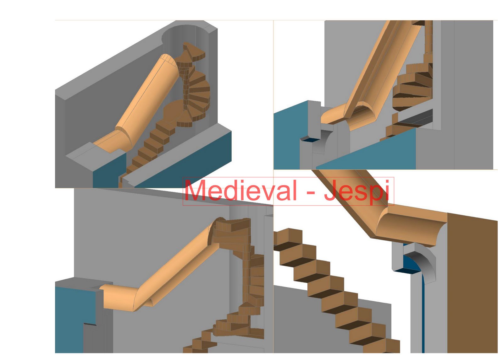 Medieval world: Construcción de una escalera de caracol