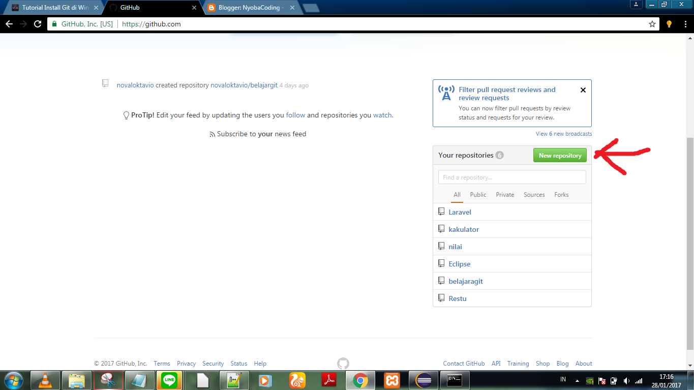 Cara Upload di GitHub menggunakan software Git NyobaCoding