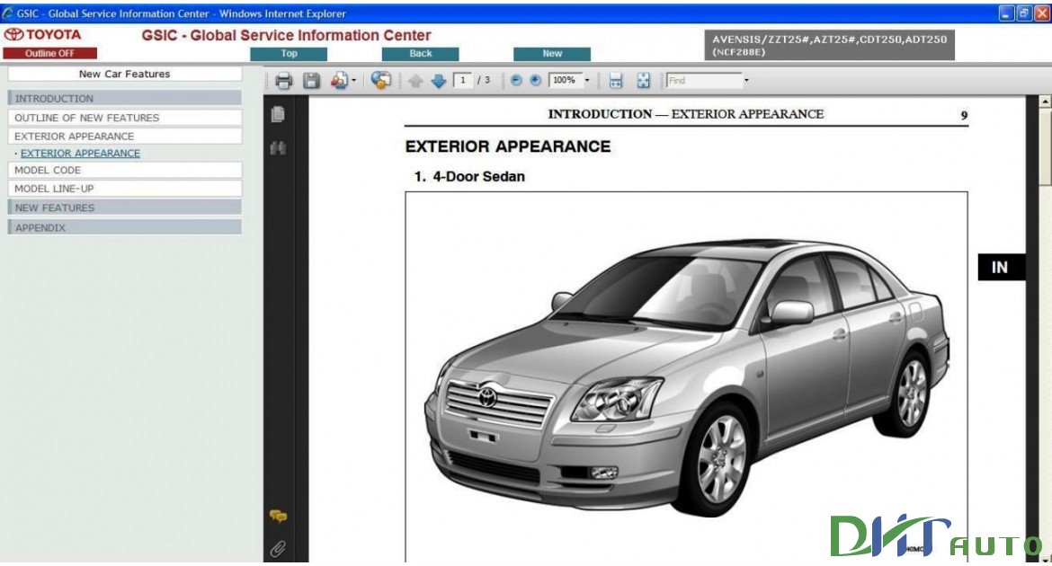 TOYOTA AVENSIS T25 SERVICE & REPAIR MANUAL UPDATE 2008 | Toyota