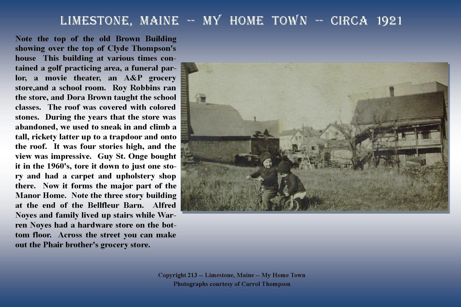 Limestone, Maine -- My Home Town: From the Photograph Collection of ...