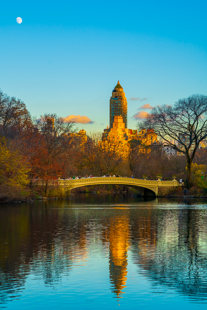 Moon Rising Over The Bow Bridge - Thanksgiving Day (2020) - Daniel South Photography a photo of the Moon Rising Over The Bow Bridge - Thanksgiving Day (2020) - Daniel South Photography