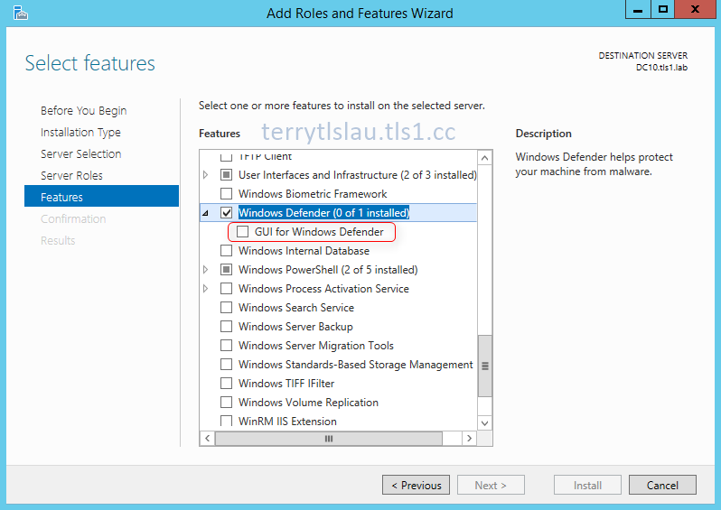 Terry Lu's blog Windows Defender on Windows Server Technical Preview