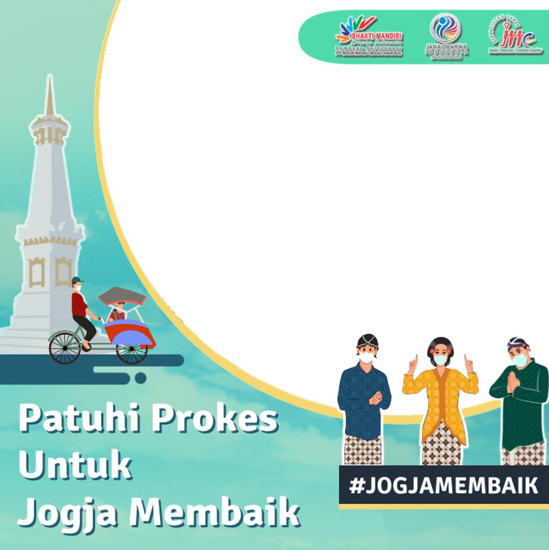 Link Download Bingkai Foto Twibbon Patuhi Prokes untuk Jogja Membaik - Twibbonize