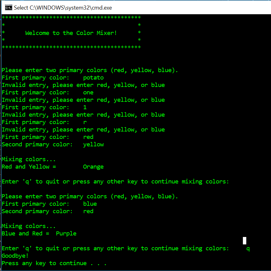 Python: Simple Color Mixer | KrastoVilkas