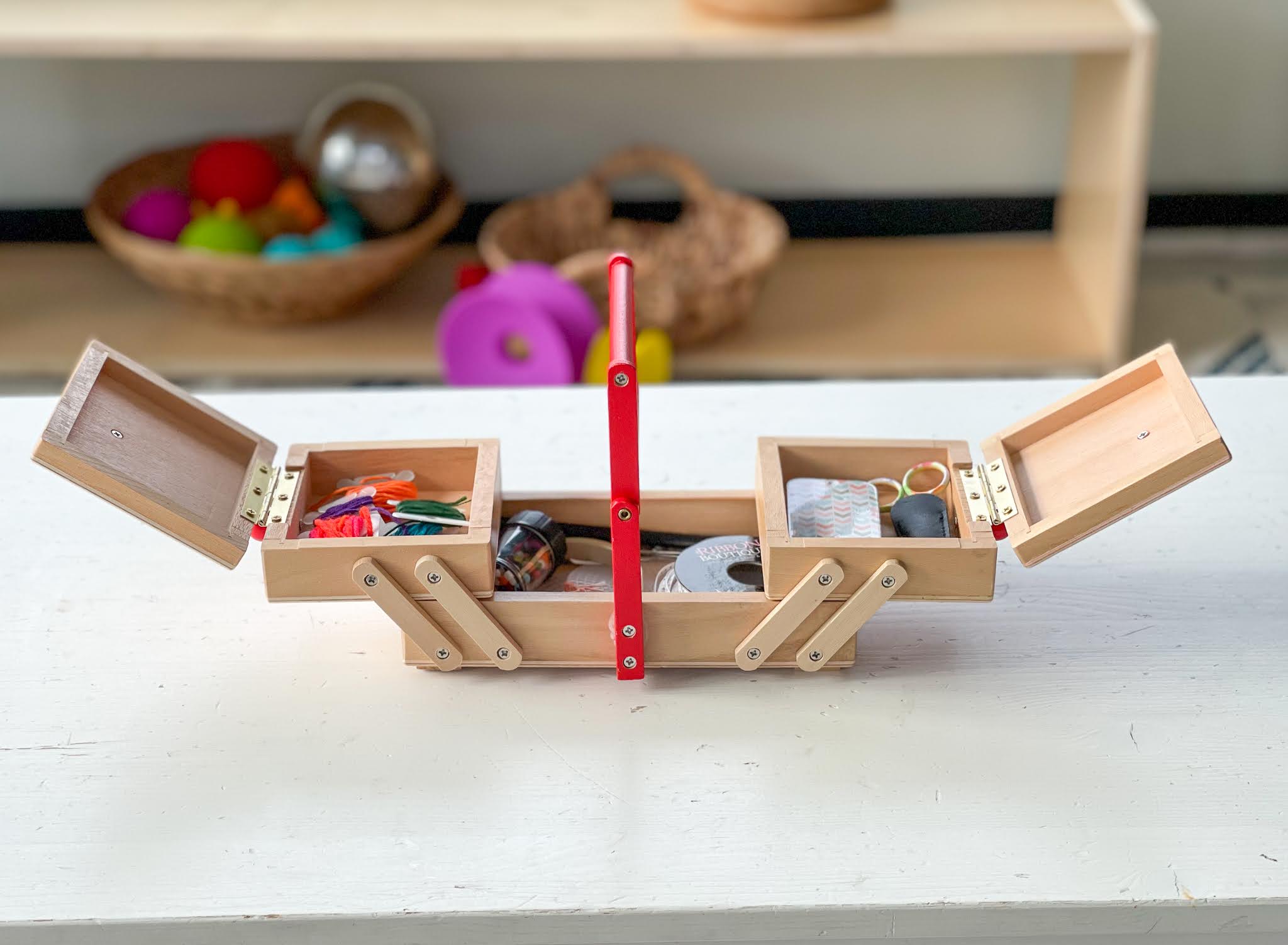 Montessori Activity Sewing Box for Kids