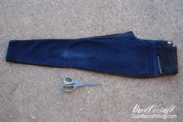 how to cut jeans into bermuda shorts