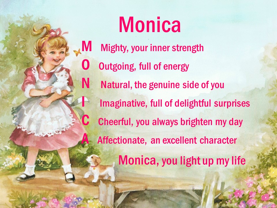 Acrostic Name Poems Monica