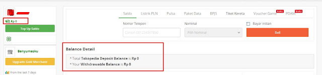 saldo tokopedia