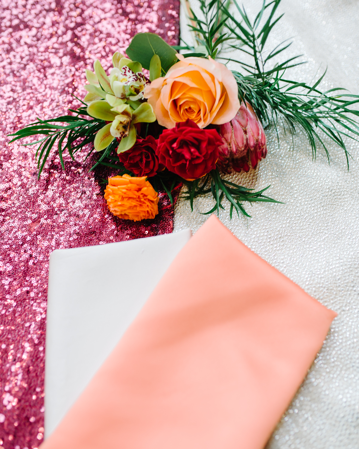 Summer Wind Wedding Wednesday Choosing our Linen Rentals From Mosaic