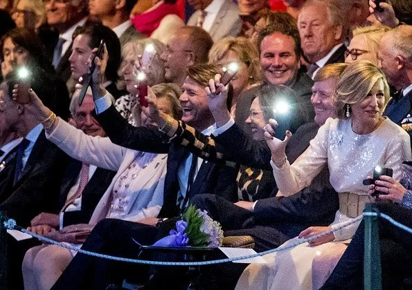 Queen Maxima wore Claes Iversen dress from Couture Fashion SS2018 collection and she wore Salvatore Ferragamo pumps at National Liberation Day 2018