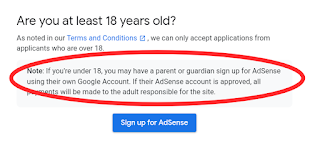 Age requirements for adsense approval