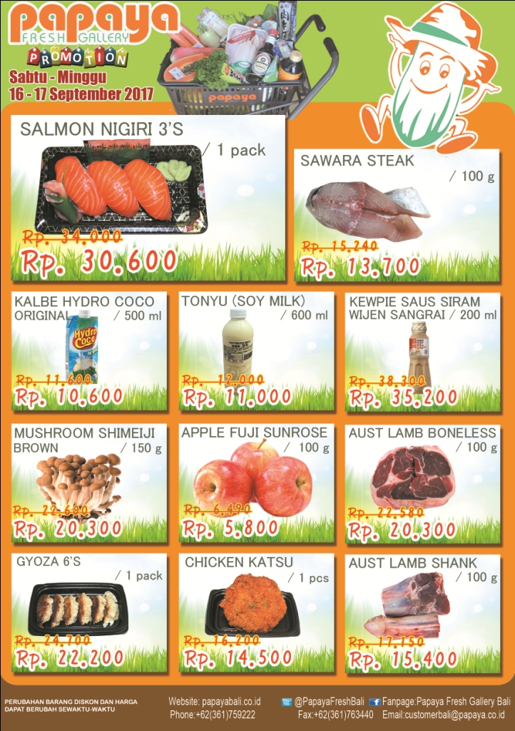 Weekend Promotion,.. PAPAYA FRESH GALLERY BALI