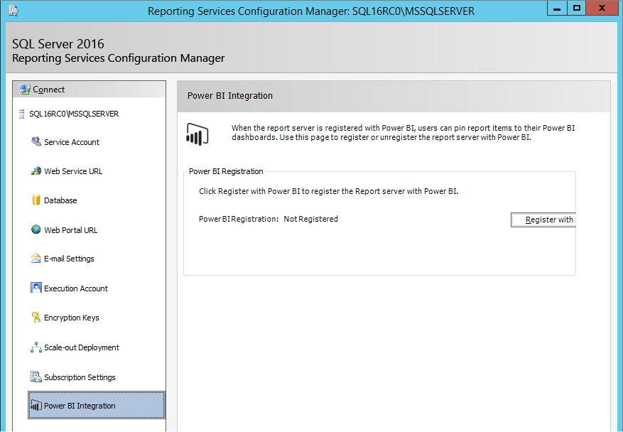 Realized Design: Connect SSRS 2016 to Power BI
