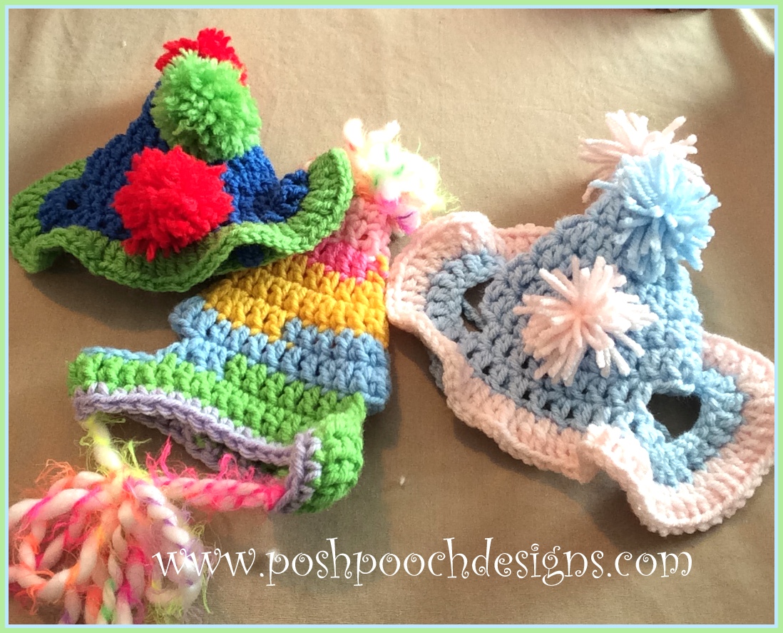 Posh Pooch Designs Birthday Dog Hat Crochet Pattern